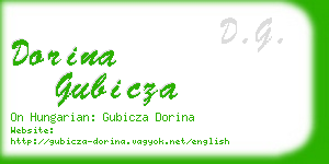 dorina gubicza business card